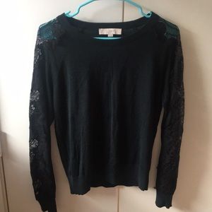 Lace detail LOFT sweater